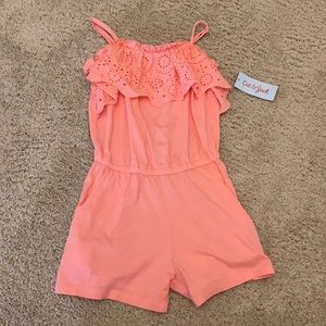 Never worn before kids girls pink romper.